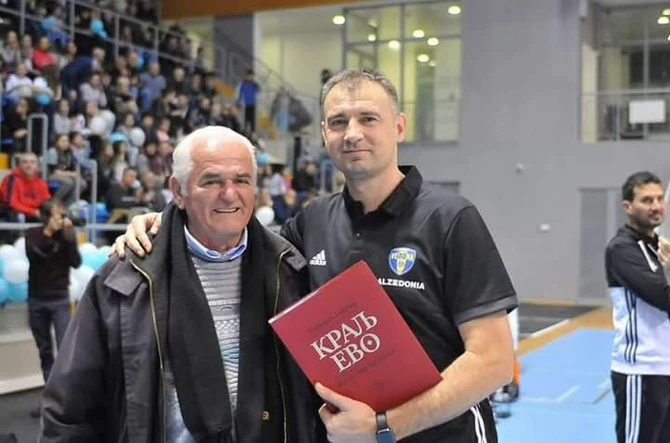 Rodonačelnik kraljevačke odbojke Dušan Bošković i trener Verone i selektor Srbije Nikola Grbić