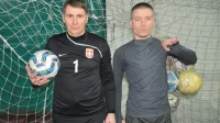 Dragoslav i Pavle Nikolić, golmani Napretka iz Popinac, Sremska liga